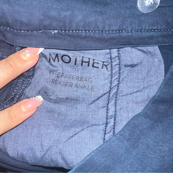 Nwot Mother THE PAPERBAG GREASER ANKLE Navy sz 27 #MJ1 - Picture 6 of 7